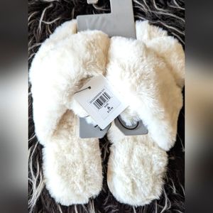 White soft slippers